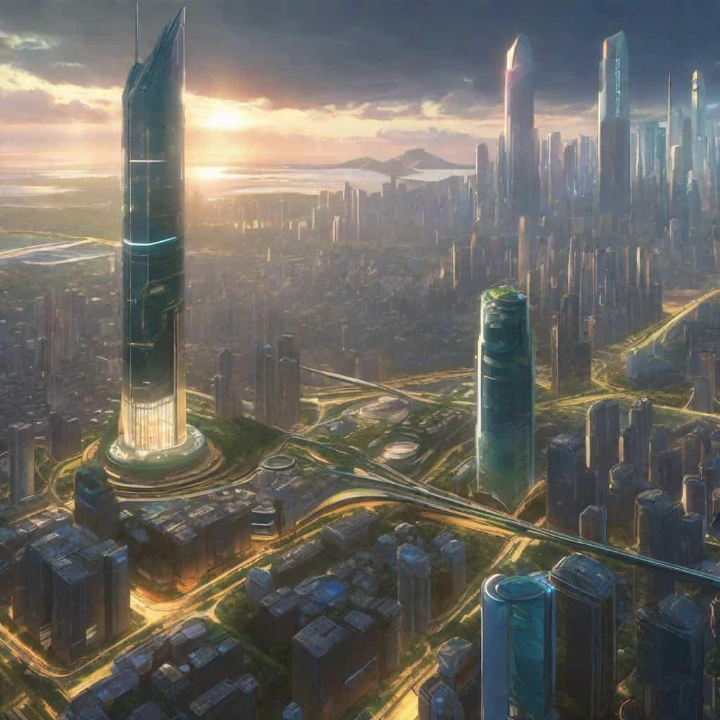 Utopia concept art by generative AI