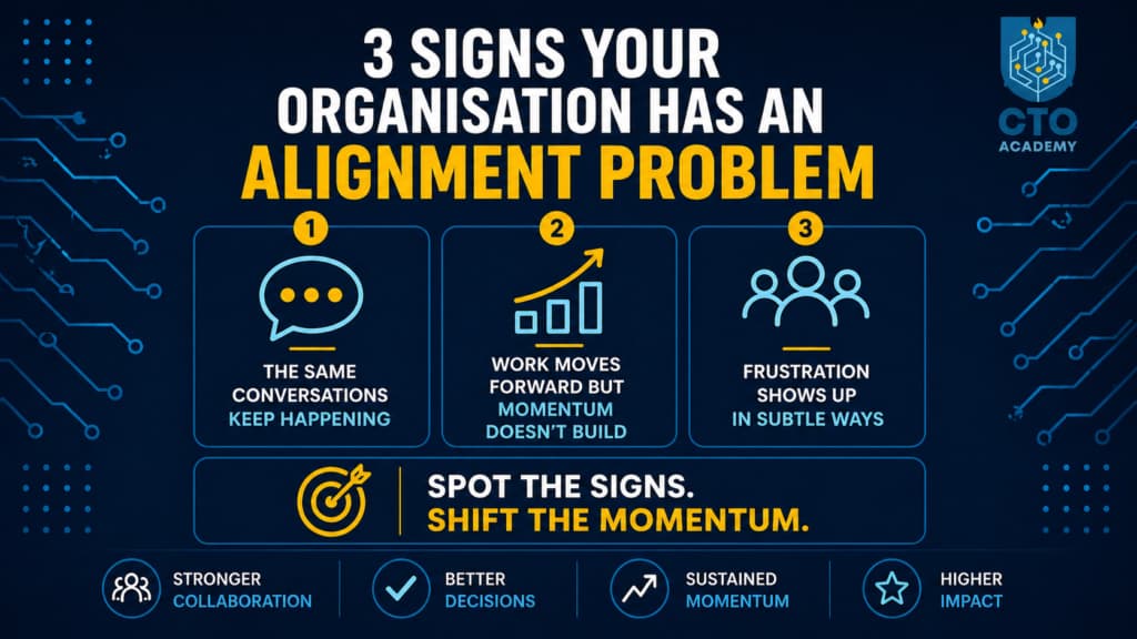 3 signs of alignment problem in organisations - infographic (corporate insights)