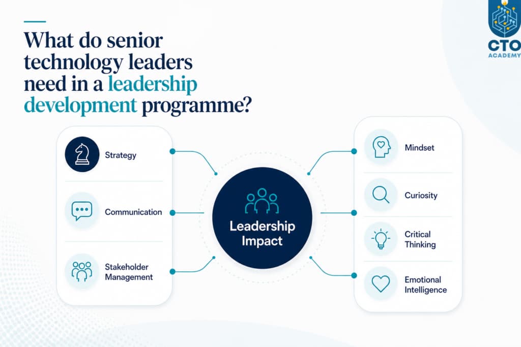 What Senior Tech Leaders Need in a Leadership Development Programme - visual presentation-infographic