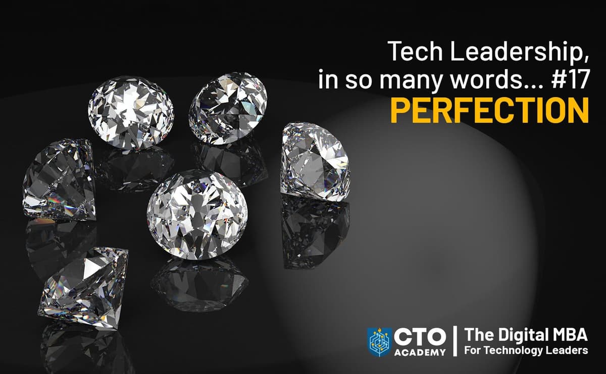 Tech Leadership in so Many Words…#17 Perfection