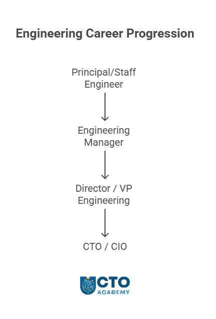 Engineering Career Progression Diagram - visual presentation of sequential roles