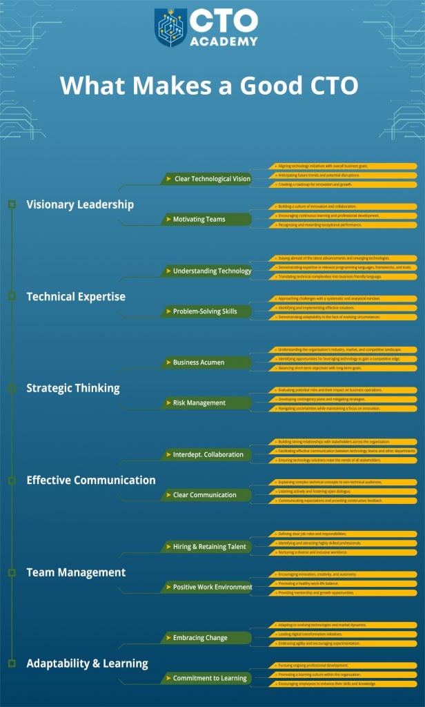 What makes a good CTO - summary infographic